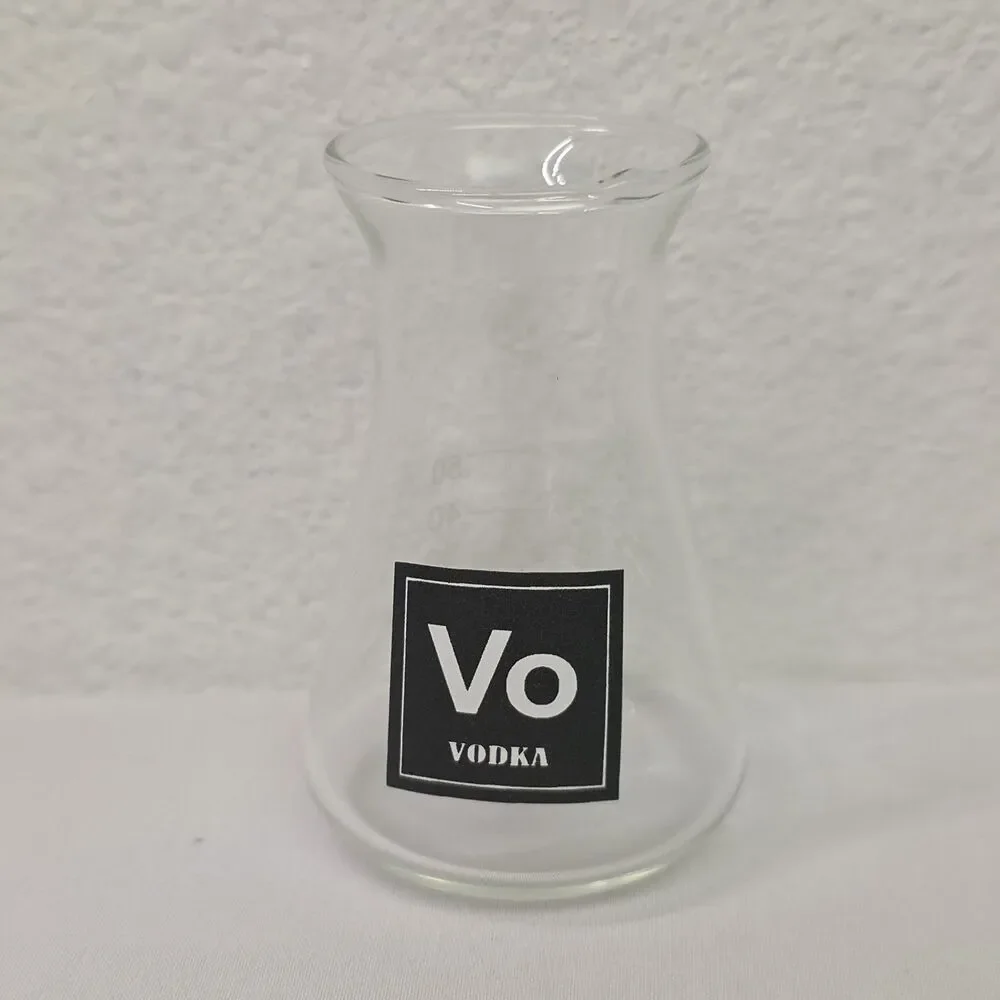Vodka Science Beaker Shot Glass, Barware, Kitchenware, Drinkware